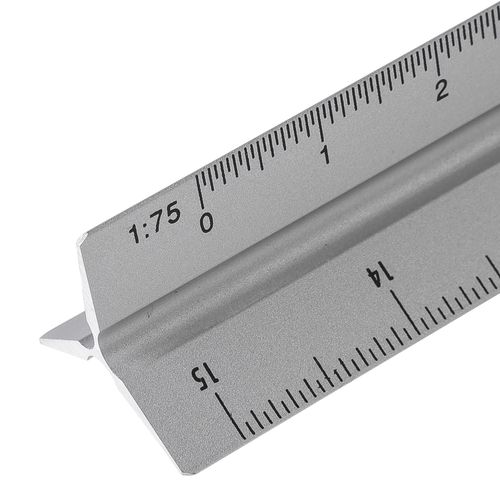 Aluminium 30 cm triangle-shaped ruler Tavi