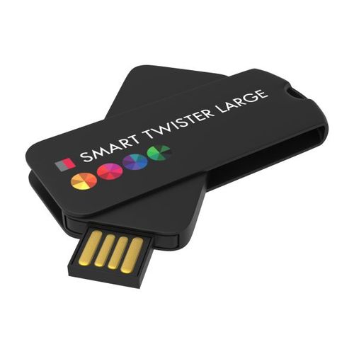 USB Stick Smart Twister Large (Black, 64GB 2.0, Print in full color frontside) USB Stick Smart Twister Large (Black, 64GB 2.0, Print in full color frontside)