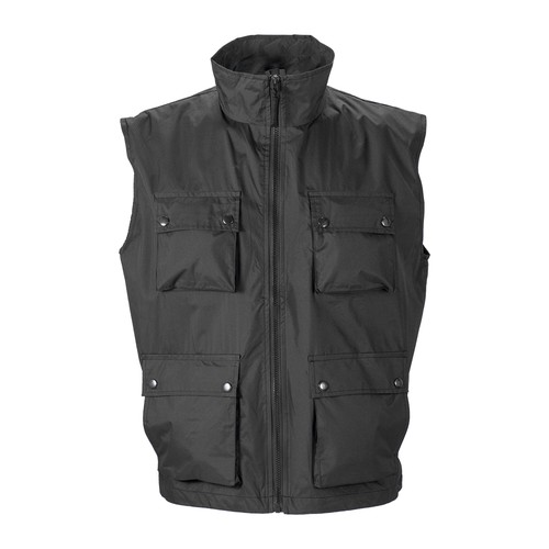 Gilet multipoche sans manche en polyester doublé à l'intérieur en filet Pongee. Tailles : Gilet multipoche sans manche en polyester doublé à l'intérieur en filet Pongee. Tailles :