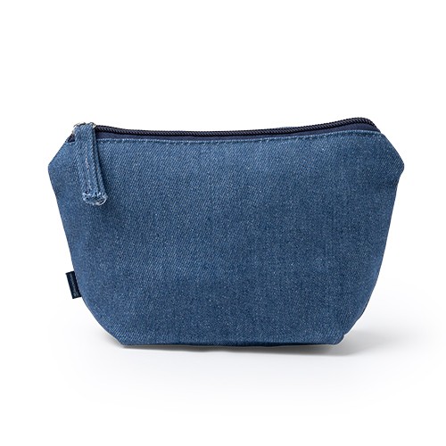 Pouch made from recycled denim fabric with coordin Diná