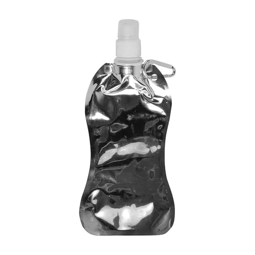 Gourde en PE/PET repliable (480ml), avec mousqueton (27 cm de haut pour 10,5 cm de largeur Gourde en PE/PET repliable (480ml), avec mousqueton (27 cm de haut pour 10,5 cm de largeur