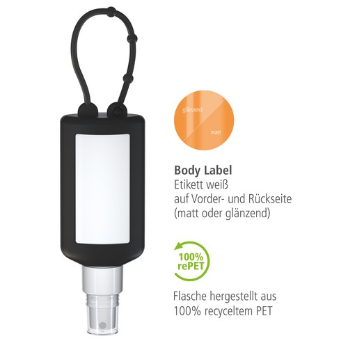 Spray alla lavanda, 50 ml Bumper nero, Body Label (R-PET)