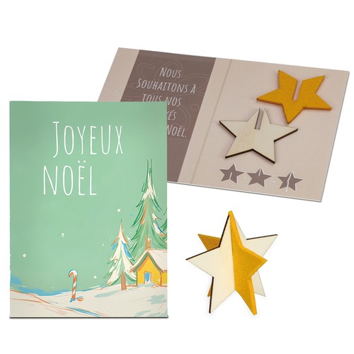 Mini Felt Christmas Card - Star Mini Felt Christmas Card - Star