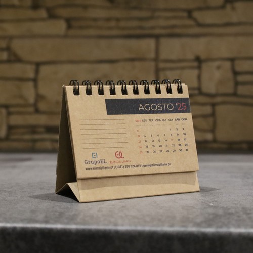 SMALL ECO DESK CALENDAR 13 CUSTOMIZABLE SHEETS