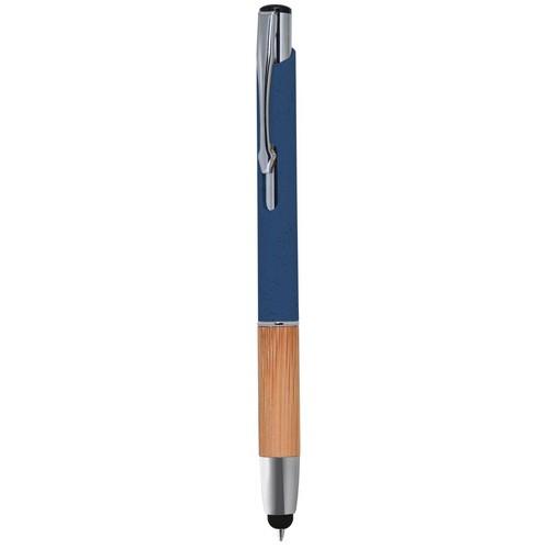 TOUCH SCREEN BALLPOINT PEN IN WHEAT STRAW+ABS, BAMBOO AND METAL