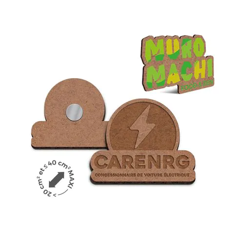 CUSTOM MDF MAGNET 3 MM WITH REAR NEODYMIUM MAGNET (MAX. 40 CMv)