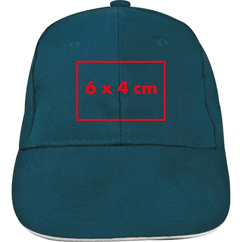 6-panel sandwich baseball cap
