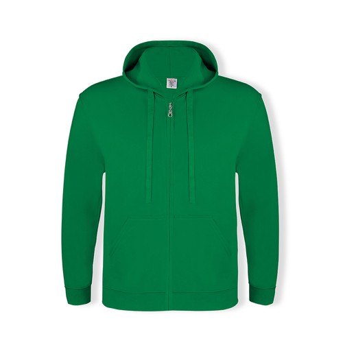 Felpa con Cappuccio Adulto + Zip "keya" SWZ280