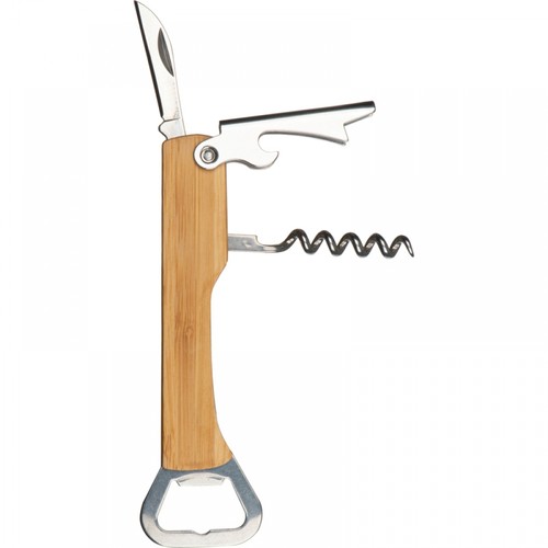 Corkscrew with bottle opener