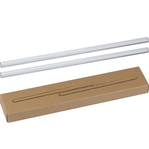 Juego de 2 pajitas de vidrio Juego de 2 pajitas de vidrio