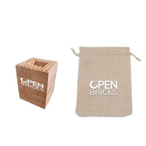 Pencil Box made from 51 wooden bricks