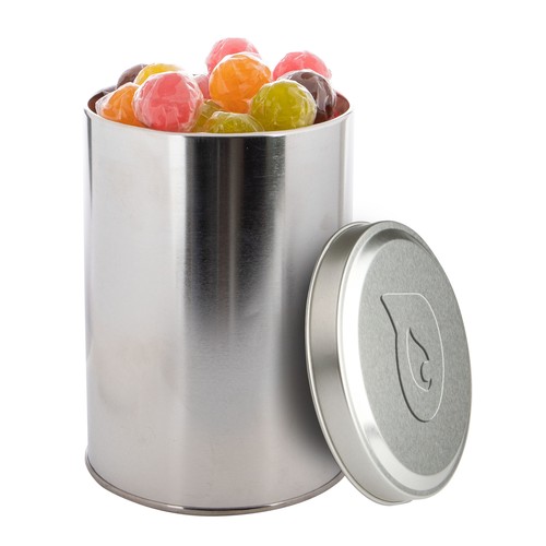 Large tin 1,3 liter with embossing
