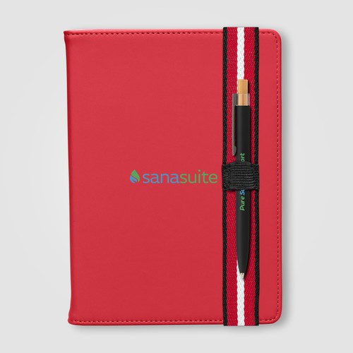 Set di penne per diario ricaricabili in materiale riciclato Newport Chevron - A5 Set di penne per diario ricaricabili in materiale riciclato Newport Chevron - A5