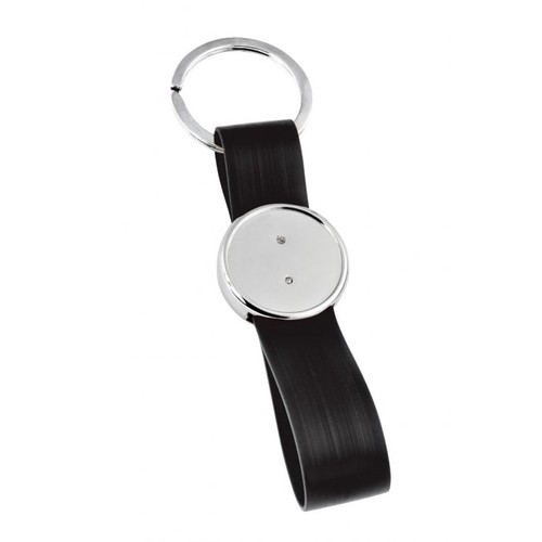 PORTE-CLÉS PVC NOIR AVEC CAVITÉ
