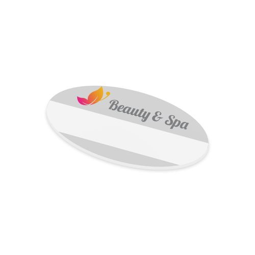 Badge Megan Ovaal, 74 x 40 mm, Magneet, Bedrukking in full color Badge Megan Ovaal, 74 x 40 mm, Magneet, Bedrukking in full color