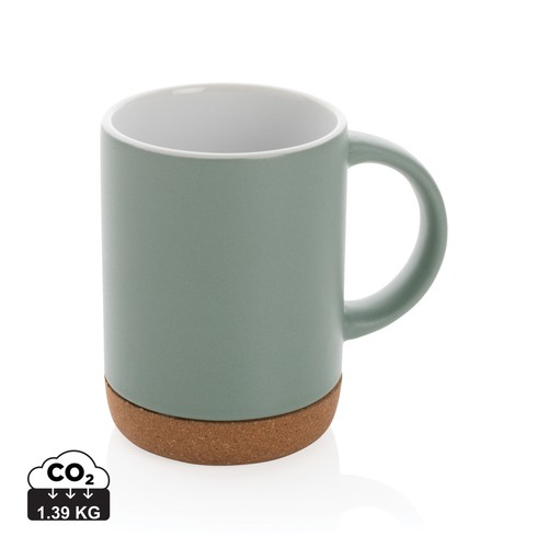 Ceramic mug with cork base 280ml Ceramic mug with cork base 280ml