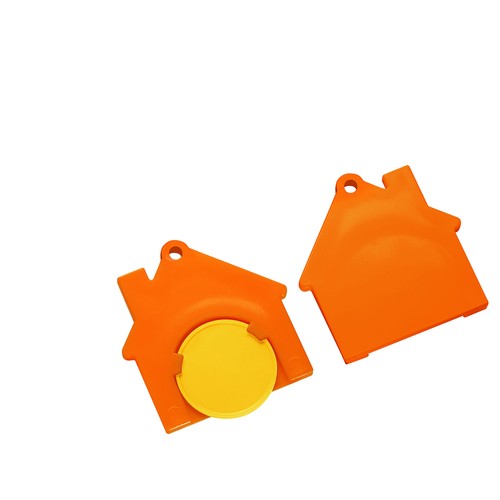 Chip holder with 1€ chip "house" Chip holder with 1€ chip "house"