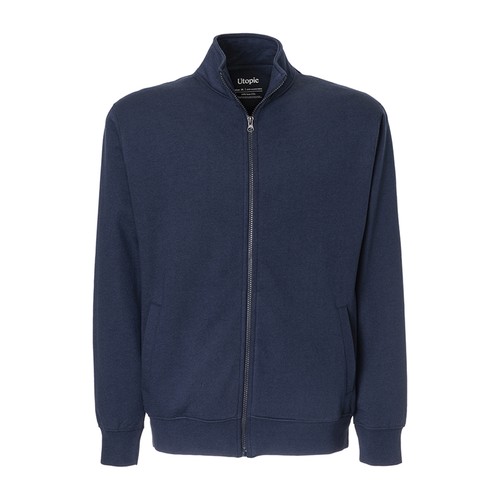 Unisex zipper sweatshirt made of 100% regenerated 280 g/m2 fabric Unisex zipper sweatshirt made of 100% regenerated 280 g/m2 fabric