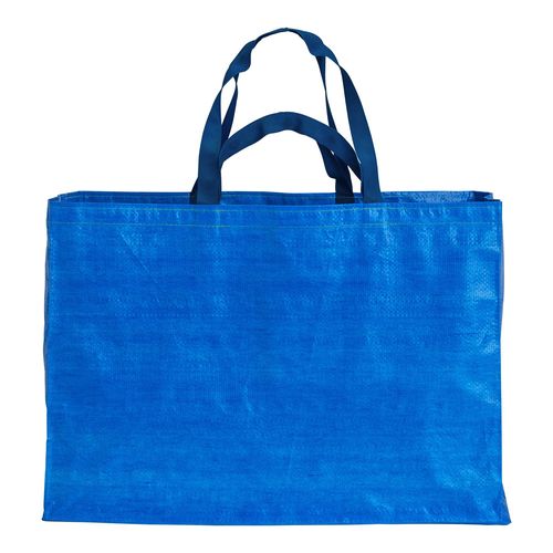 Shopper maxi in polipropilene riciclato con manici doppi a nastro (corti e lunghi)