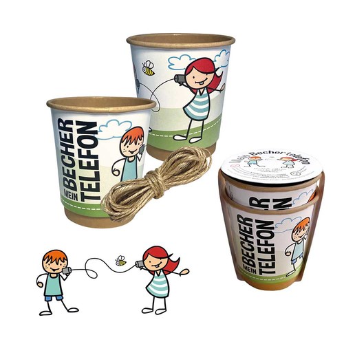Paper cup telephone - Standard - without printing Paper cup telephone - Standard - without printing