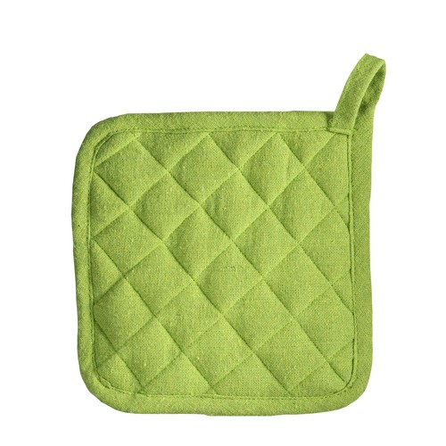 Recycled cotton kitchen pot holder with hooking loop Recycled cotton kitchen pot holder with hooking loop