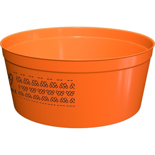 Gepersonaliseerde oranje schaal - gezeefdrukt in 1 kleur