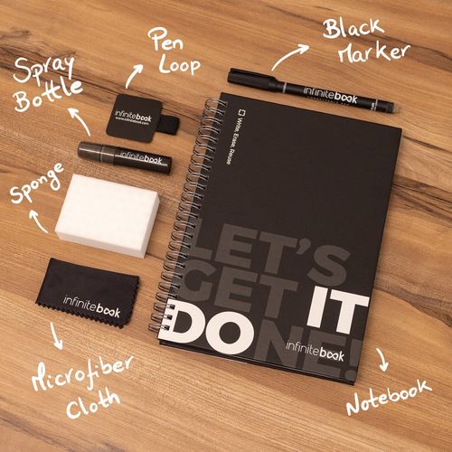STARTER KIT INFINITEBOOK. Infinitebook" kit with hardcover, 1 cleaning kit, 1 marker and 1 ballpoint holder STARTER KIT INFINITEBOOK. Infinitebook" kit with hardcover, 1 cleaning kit, 1 marker and 1 ballpoint holder