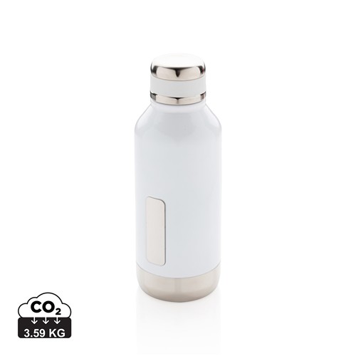Leak proof vacuum bottle with logo plate Leak proof vacuum bottle with logo plate