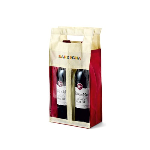 Bottle bag with two individual compartments, with  Toby