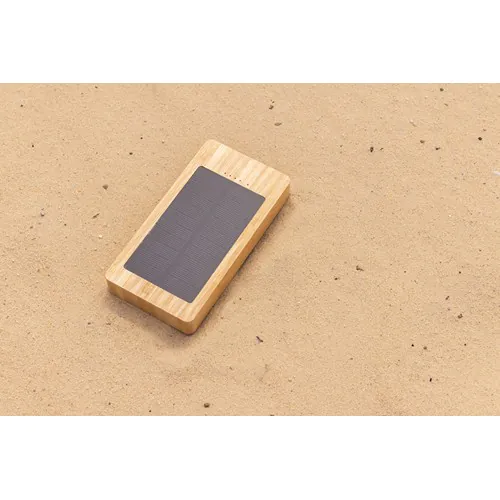 Batterie de secours solaire 10.000mAh en bambou Sunwick Batterie de secours solaire 10.000mAh en bambou Sunwick