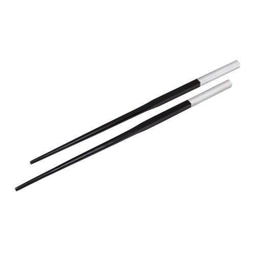CHOPSTICK - WOOD & CHROMED SET 2pc