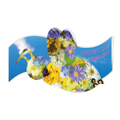 Bijen vouwkaart met zaden - standard - standaard Bijen vouwkaart met zaden - standard - standaard