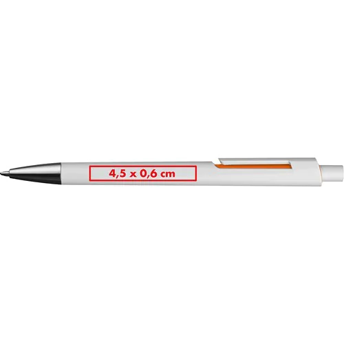 Stylo bille blanc avec applications colorées