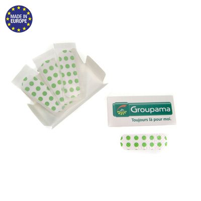 Cardboard sleeve with 4 plasters