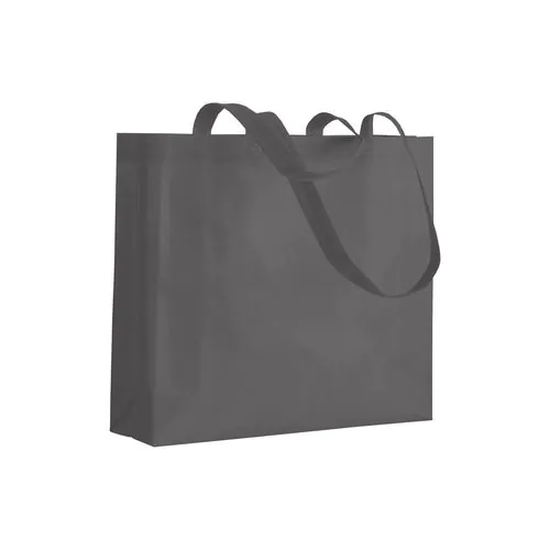 Bolsa de tejido sin tejer termosoldado, asas largas y fuelle Bolsa de tejido sin tejer termosoldado, asas largas y fuelle