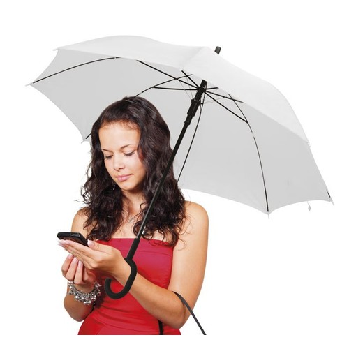 UMBRELLA WHITE HANDLE C d=102cm UMBRELLA WHITE HANDLE C d=102cm