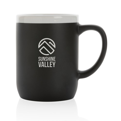 Ceramic mug with white rim 300ml Ceramic mug with white rim 300ml
