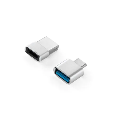 MINSKY. Set van 2 aluminium USB-A / USB-C adapters