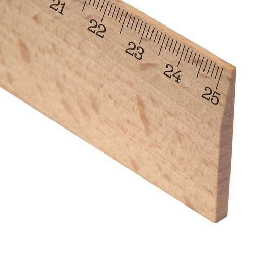 Wooden ruler 25 cm