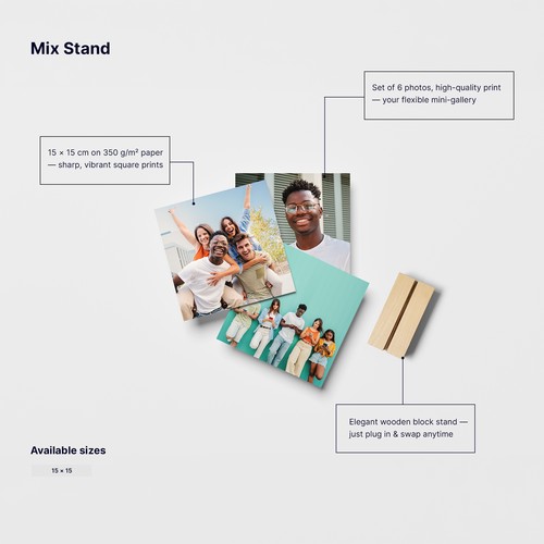 Custom Mix Stand Photo Sets - Swap Anytime, Made to Order Custom Mix Stand Photo Sets - Swap Anytime, Made to Order