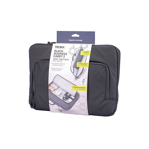 Laptop sleeve TROIKA BLACK BUSINESS CARRY 2