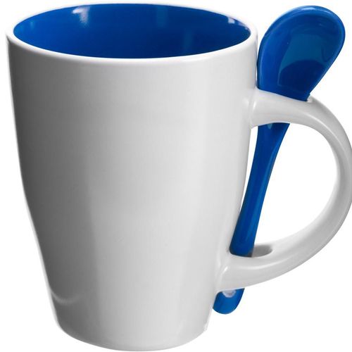 Ceramic mug with spoon Eduardo Ceramic mug with spoon Eduardo
