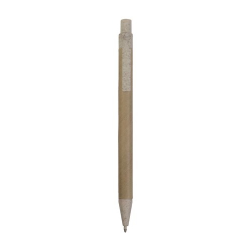 Stylo à déclic en papier recyclé avec détails en paille de blé (50%) et PP (50%)