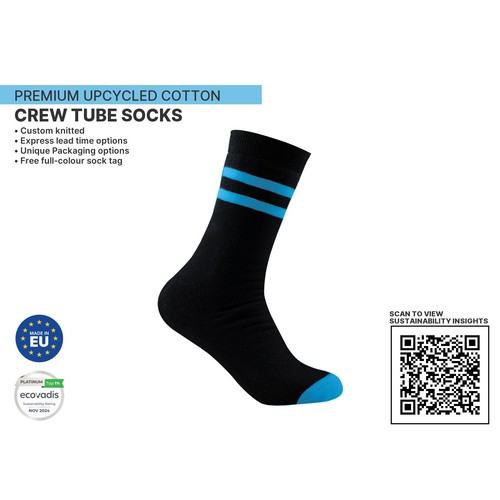 Chaussettes Classiques UPCYCLÉES Tubulaires Premium par Kingly Chaussettes Classiques UPCYCLÉES Tubulaires Premium par Kingly