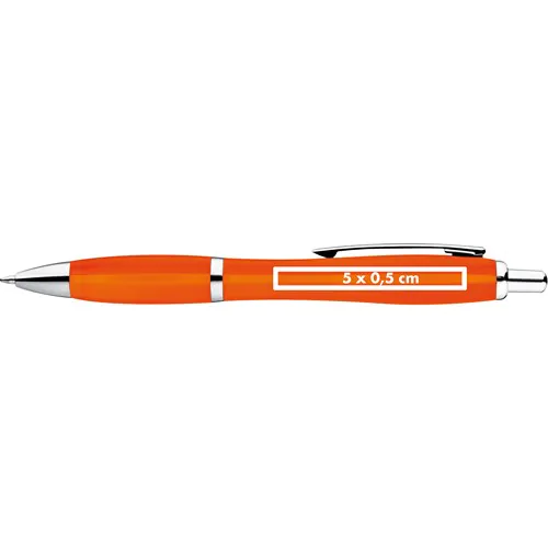 Plastic ball pen with metal clip