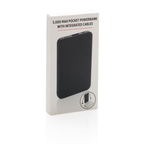 5.000 mAh Powerbank mit integriertem Kabel 5.000 mAh Powerbank mit integriertem Kabel