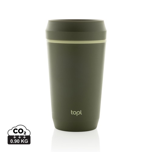 Bicchiere Topl in rPlastica con tappo 360 brevettato 354ml