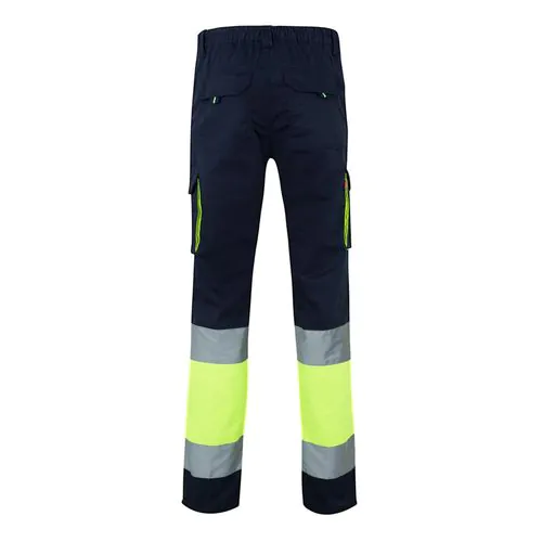 VL ZEUS LARGE. Two-tone, multi-pocket stretch trousers (240g/m²), in cotton (46%), EME (38%) and polyester (16%)