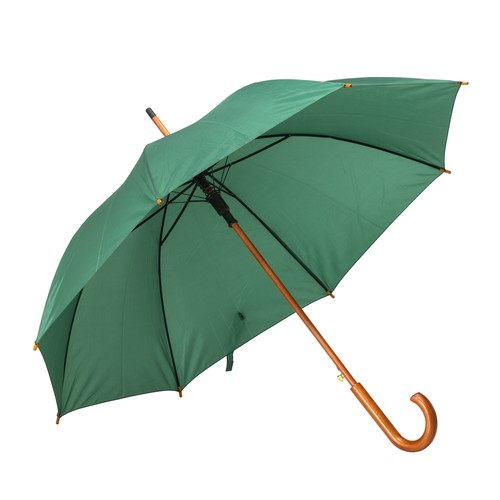 Automatic umbrella with wood shaft, ferrule and handle Automatic umbrella with wood shaft, ferrule and handle