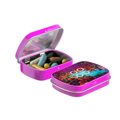 Mini boîte à charnière avec bonbons